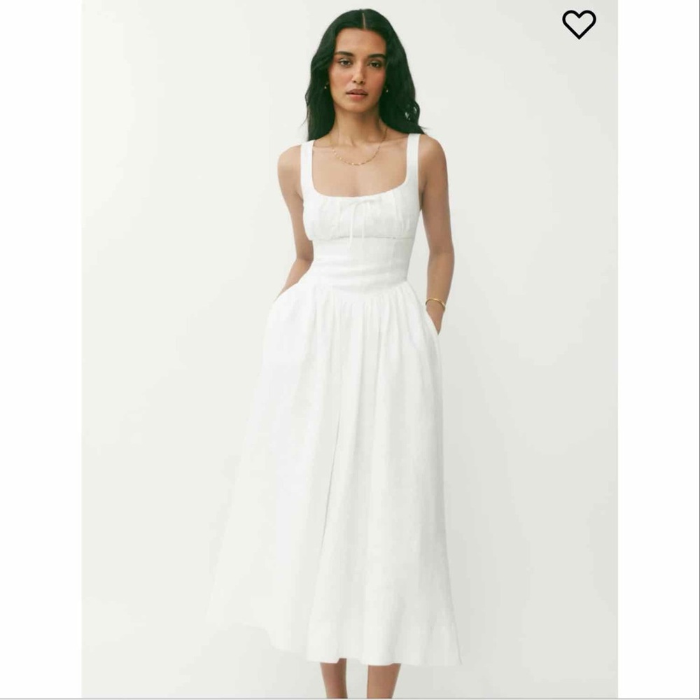 Reformation Balia Linen Midi Dress